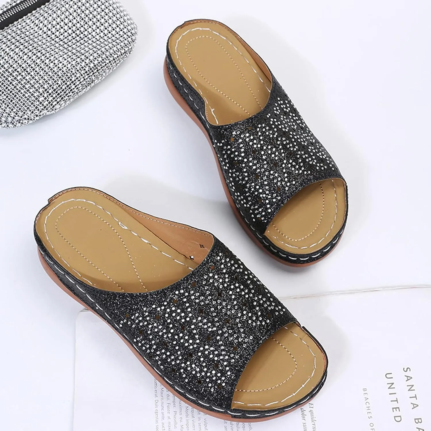 Orthopedic Flip Flops for Women Adjustable Arch Support Sandals Thick Cushion Yoga Mat Recovery Footwear Plantar Fasciitis Comfortable