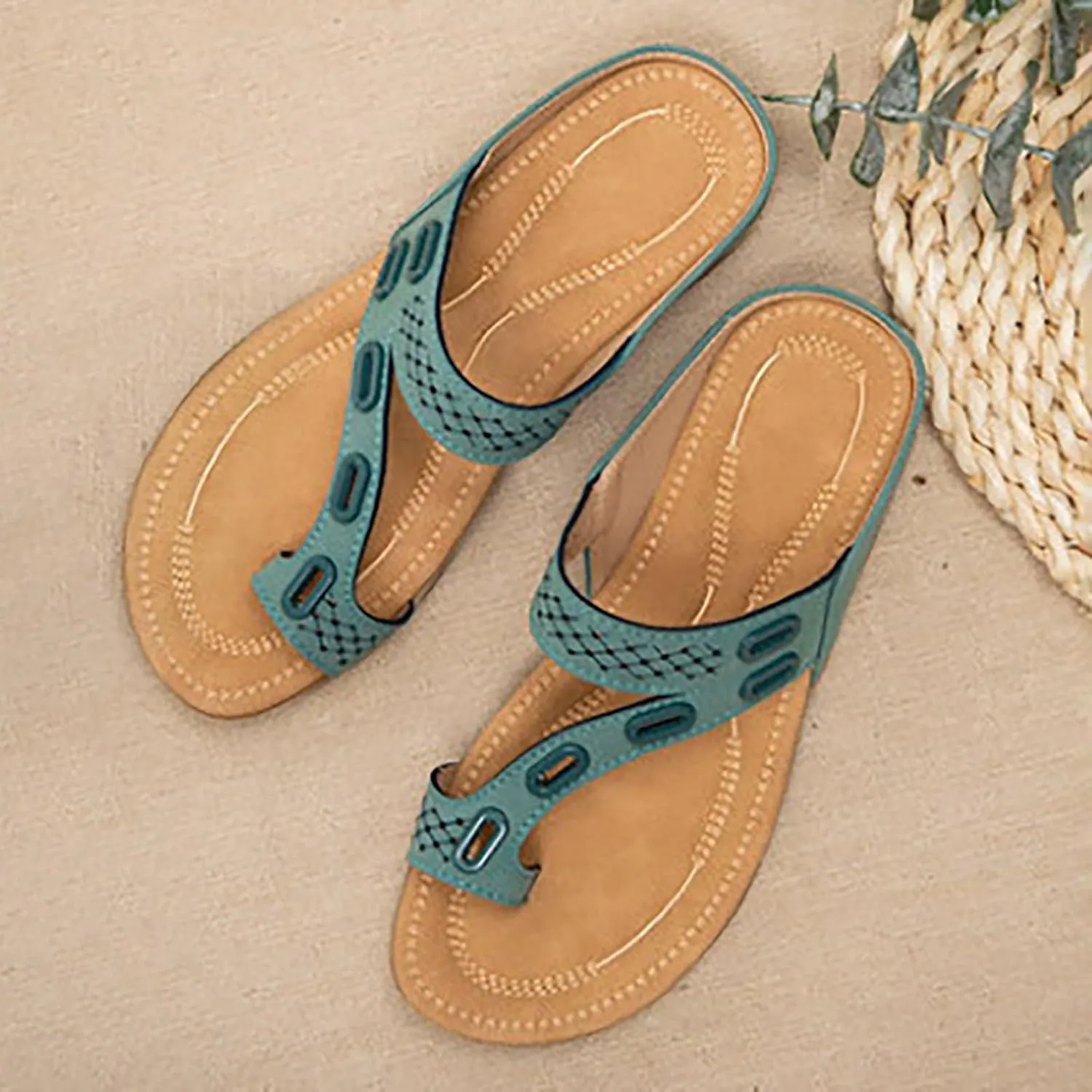 Orthopedic Platform Sandals for Women Wedge Heels Dressy Summer Shoes Arch Support Adjustable Straps Casual Flip Flops Thick Cushion Footwear