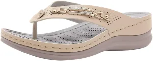 Orthopedic Sandals for Flat Feet Orthotic Walking Slippers for Women Flip Flops Arch Support Womens Orthotic Womens House Sandals Slip Ons Orthopedic Comfortable Fashion Sandals for Women