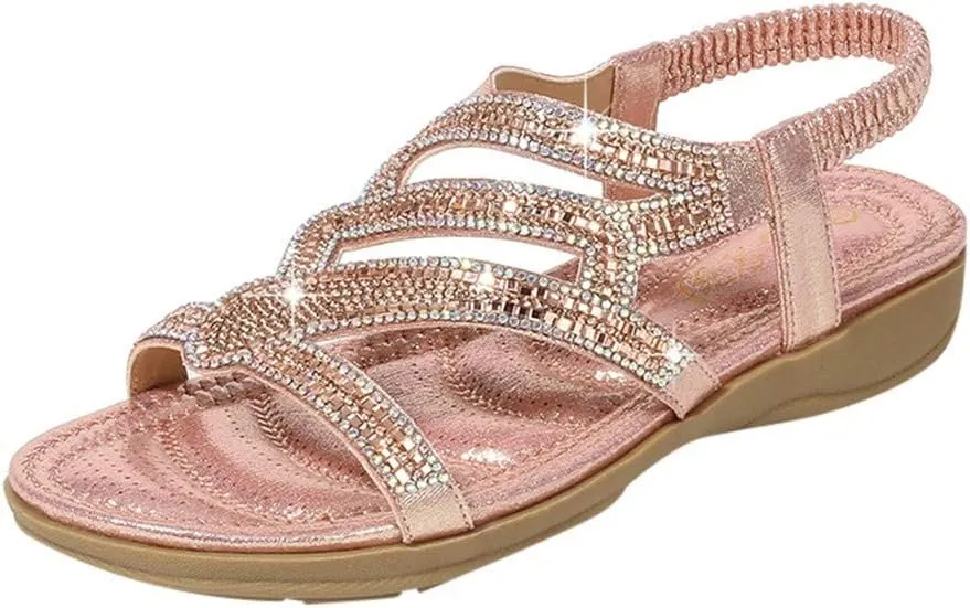 Orthopedic Sandals for Women Arch Support Orthotic Flip Flops with Yoga Mat Cushion Plantar Fasciitis Relief Adjustable Thong Straps Vacation Footwear Summer Beach Shoes
