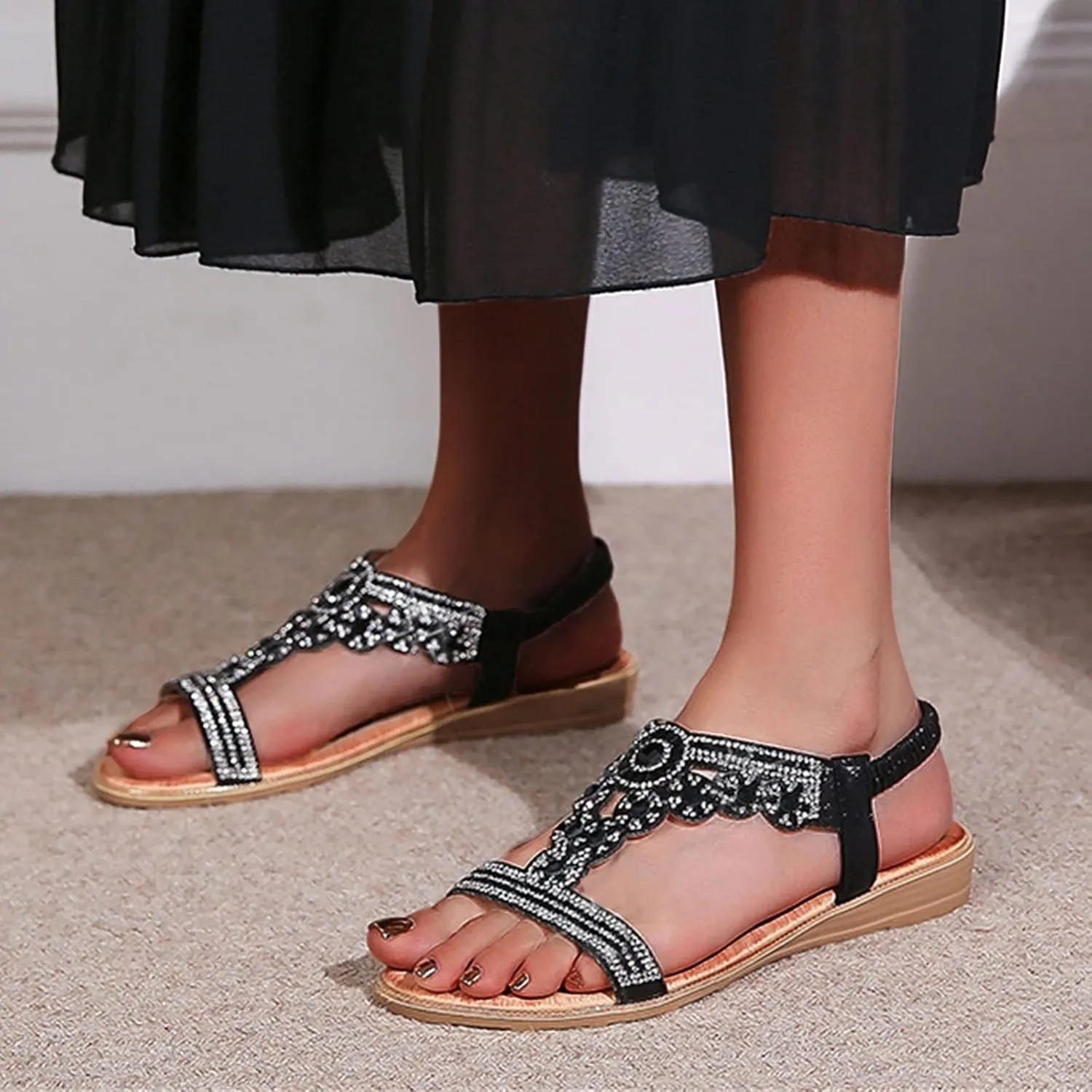 Orthopedic Sandals for Women Arch Support Strappy Orthotic Flip Flops Cushion Barefoot Soft Toe Non Slip Sole Dressy Casual Beach Footwear Summer Flip Flops for Women