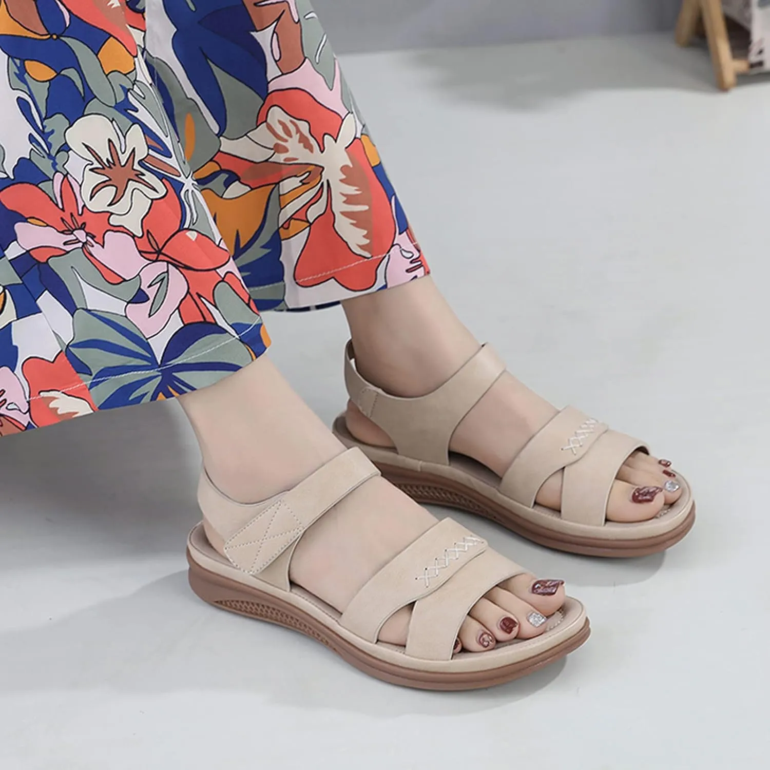 Orthopedic Sandals with Back Strap Beach Sandals Waterproof Orthopedic Dressy Walking Sandals Orthotic Fashion Sandals Women Orthopedic Slip On Sandals for Women 2025 Comfortable
