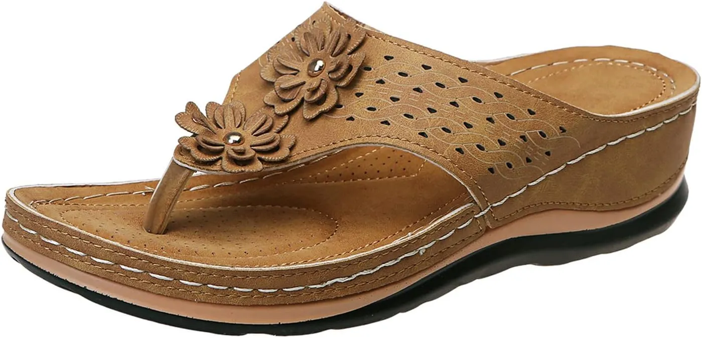 Orthopedic Slipper with Arch Support for Women Washable Orthopedic Women Flats Sandals Womens Summer Shoes with Arch Support Orthotic Womens Dressy Sandals Wide Womens Arch Support Sandals Orthotic