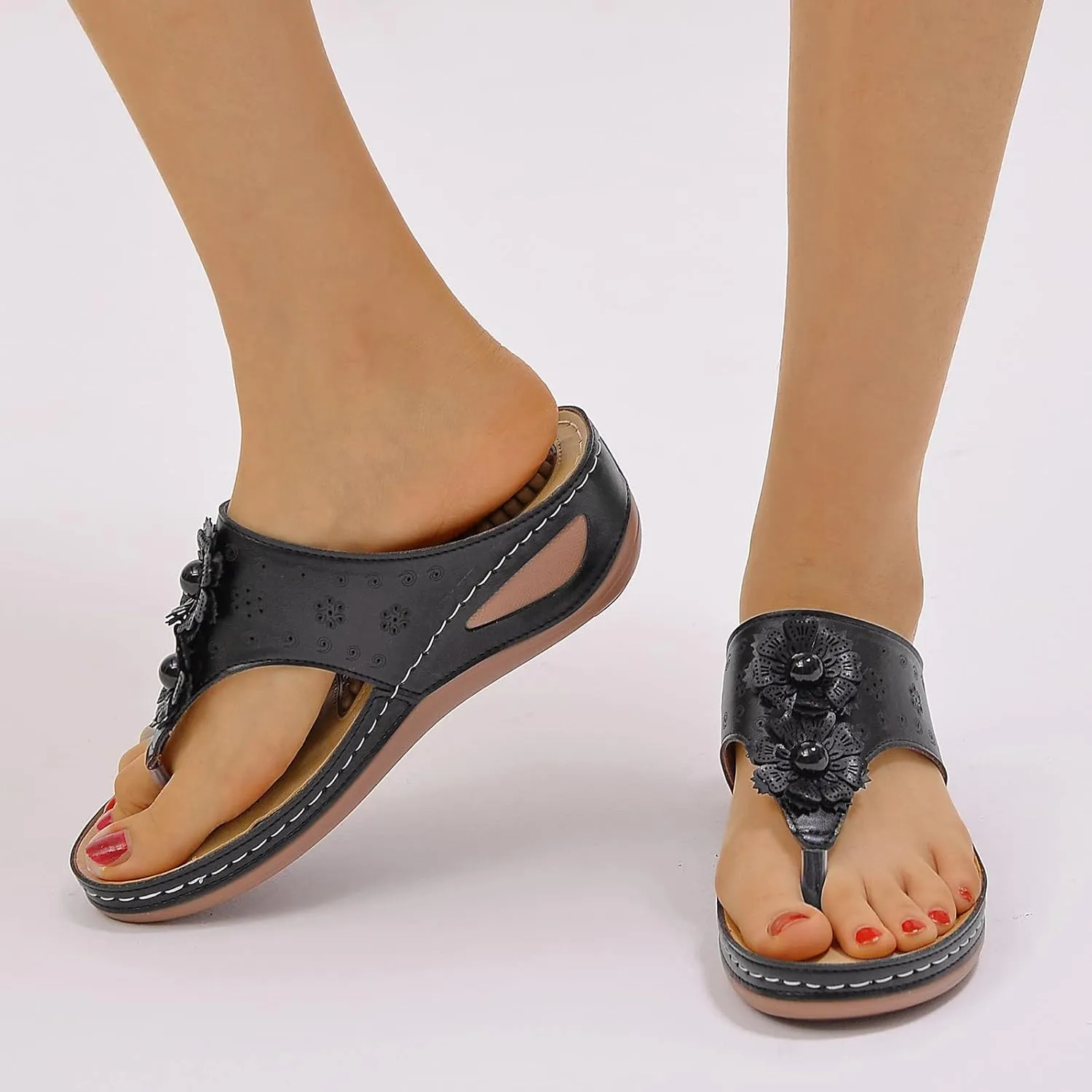 Orthopedic Slippers for Planters Fasciitis Womens Orthotic Womens Sandals Wide Width Sandals for Womens Orthopedic Womens Black Slip On Sandals Dressy Orthopedic Cute Summer Sandals for Women 2025