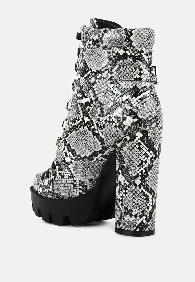 palmetto snake skin ankle boots