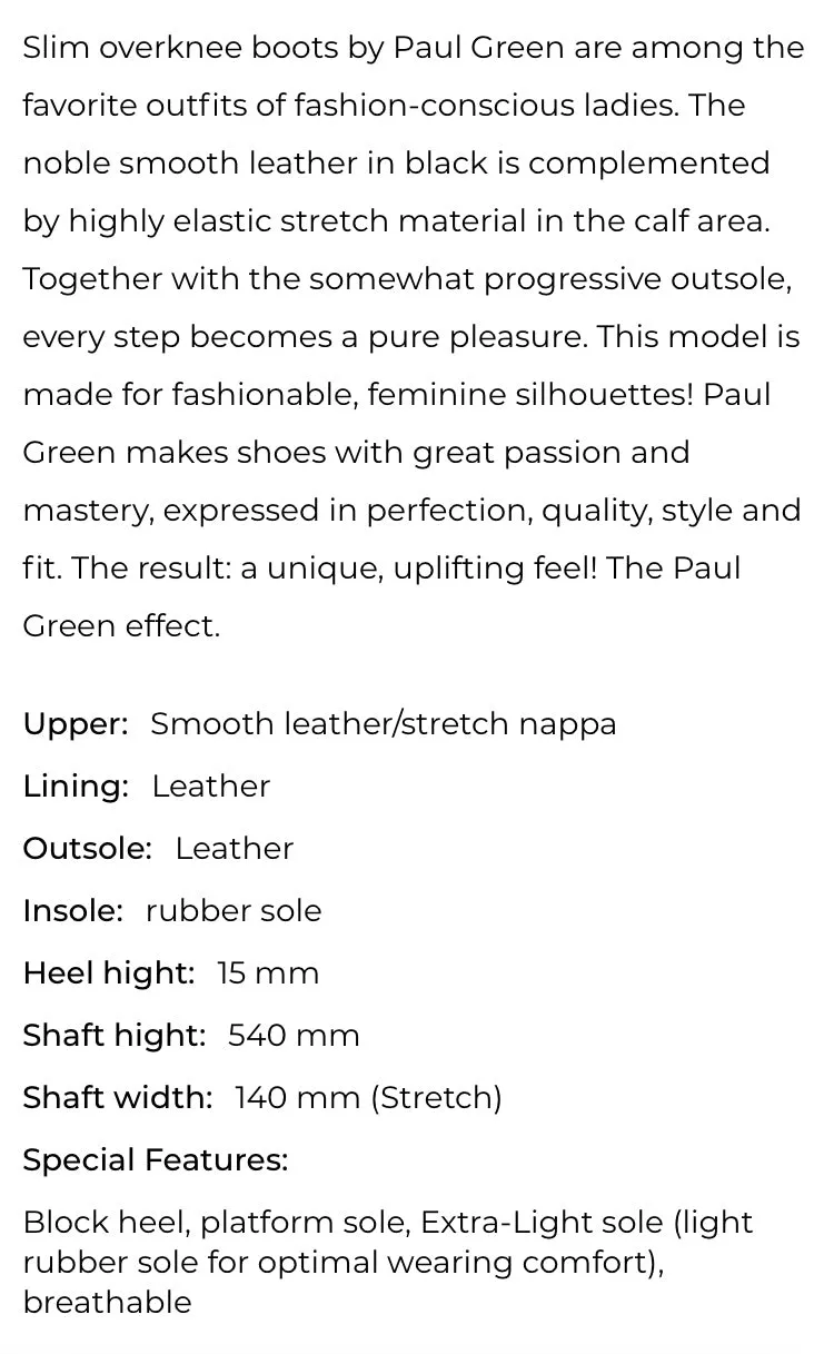 Paul Green stretch over the knee boots