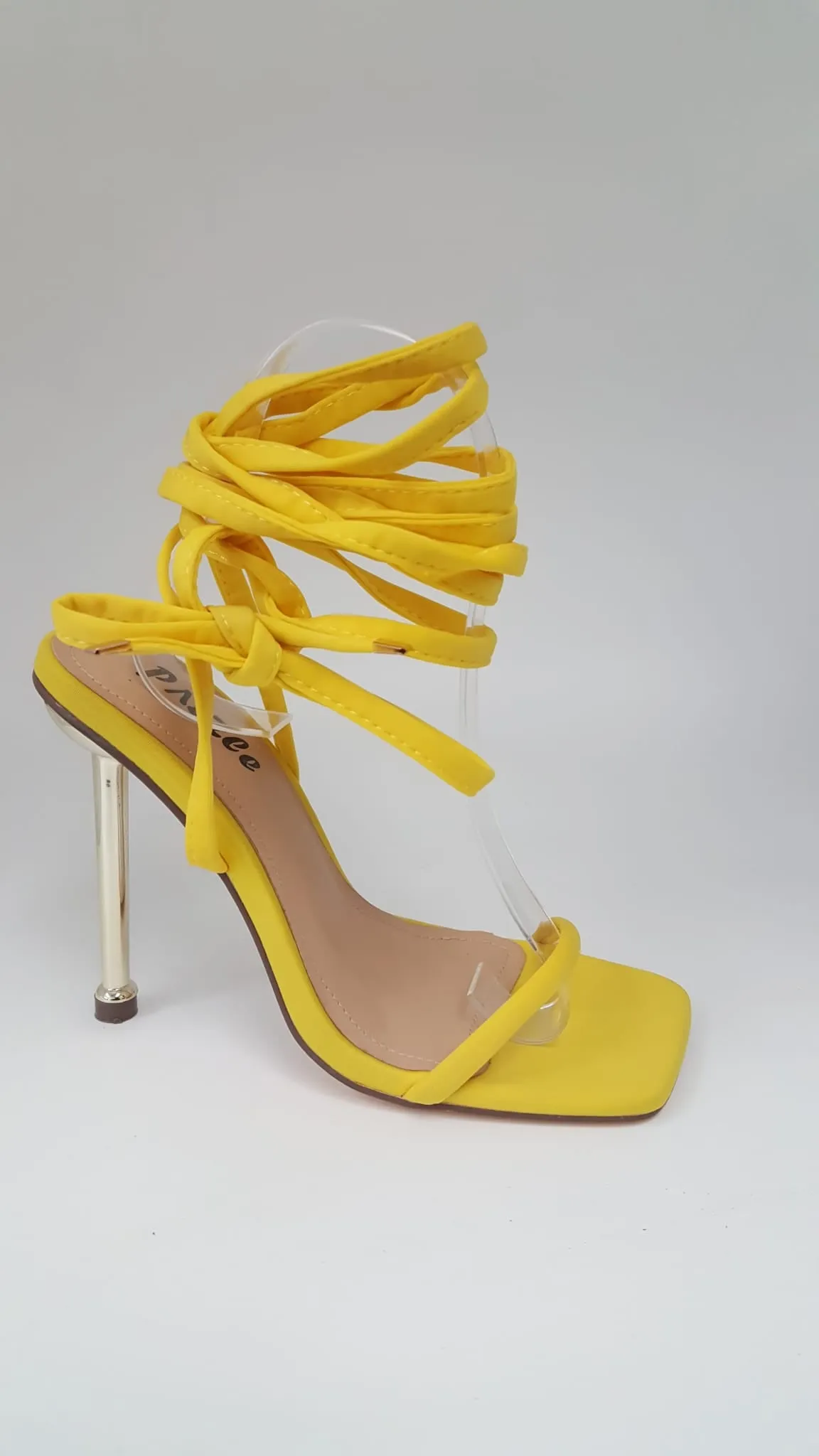 Pazzle Chica-01 Women's Open Toe Lace up High Heels Sandals