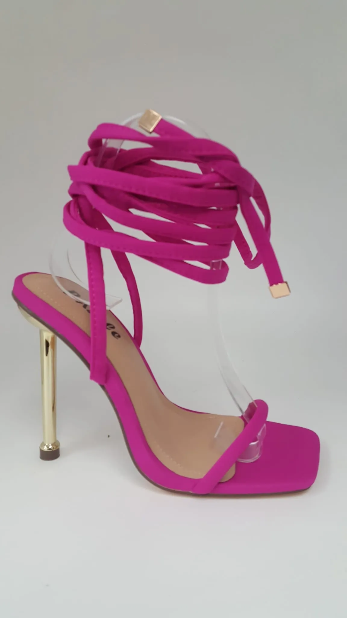 Pazzle Chica-01 Women's Open Toe Lace up High Heels Sandals