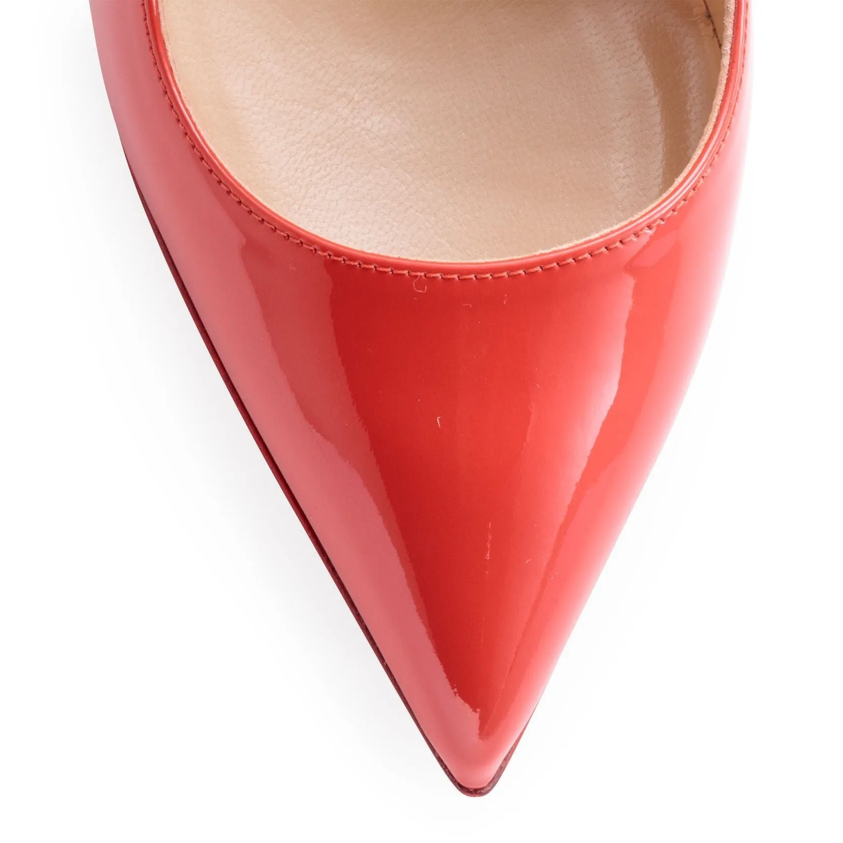 Pigalle 100 light red patent leather pumps