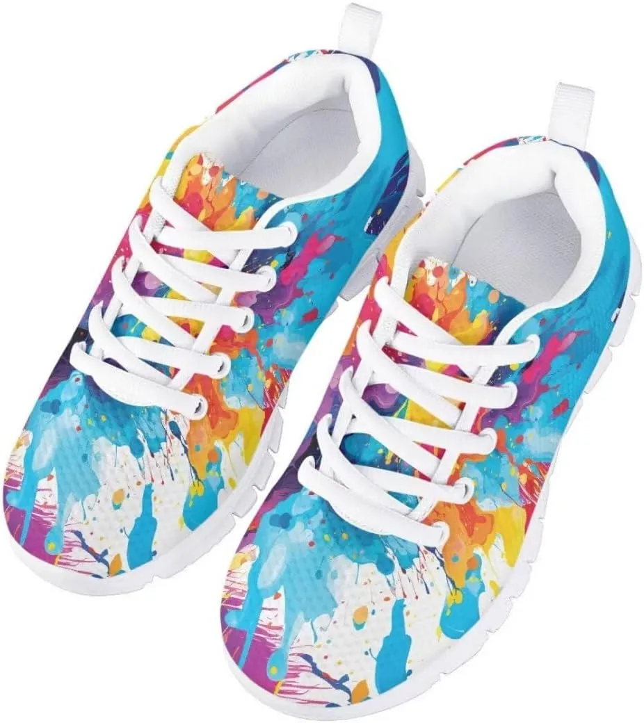 Pinupub Kids Running Shoe for Boys Girls Lace-up Running Tennis Sneakers Casual Sports Shoes