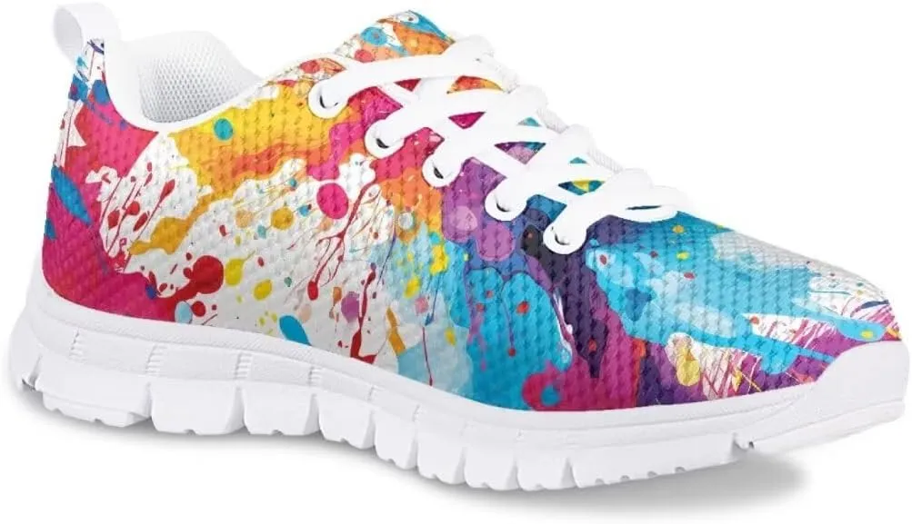 Pinupub Kids Running Shoe for Boys Girls Lace-up Running Tennis Sneakers Casual Sports Shoes