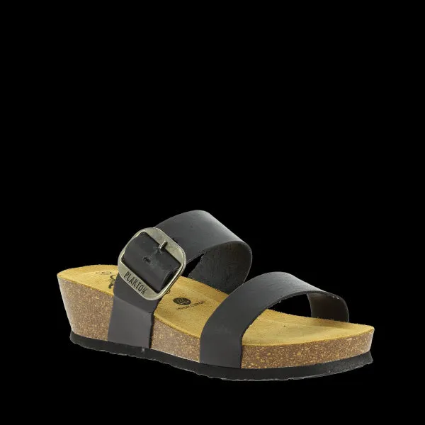 Plakton 823004 Black Women's Wedge Sandals