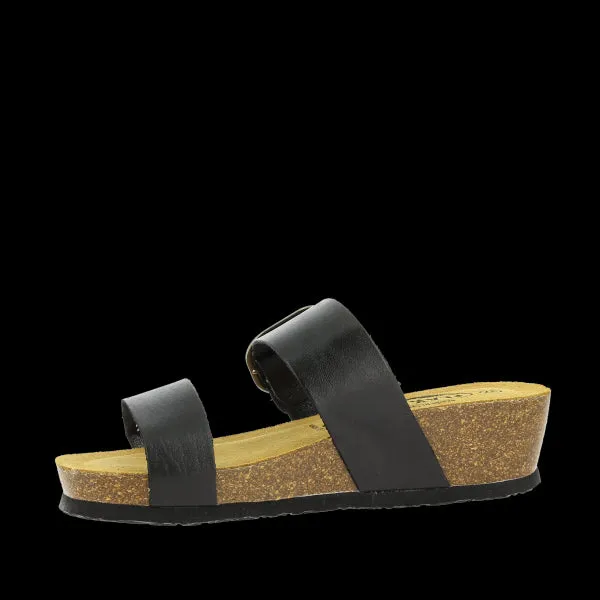 Plakton 823004 Black Women's Wedge Sandals