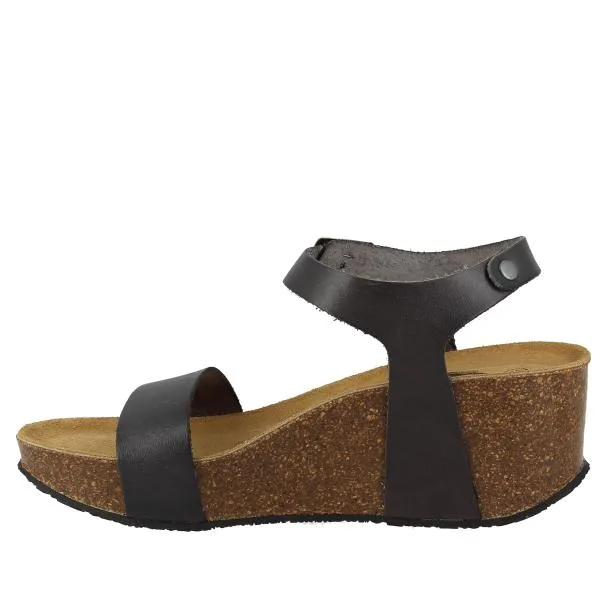 Plakton 873023 Black Women's Wedge Sandals