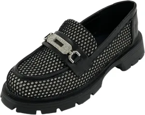 Platform Chunky Heel Loafers Lug Sole Penny Loafers Comfortable Womens Business Casual Shoes