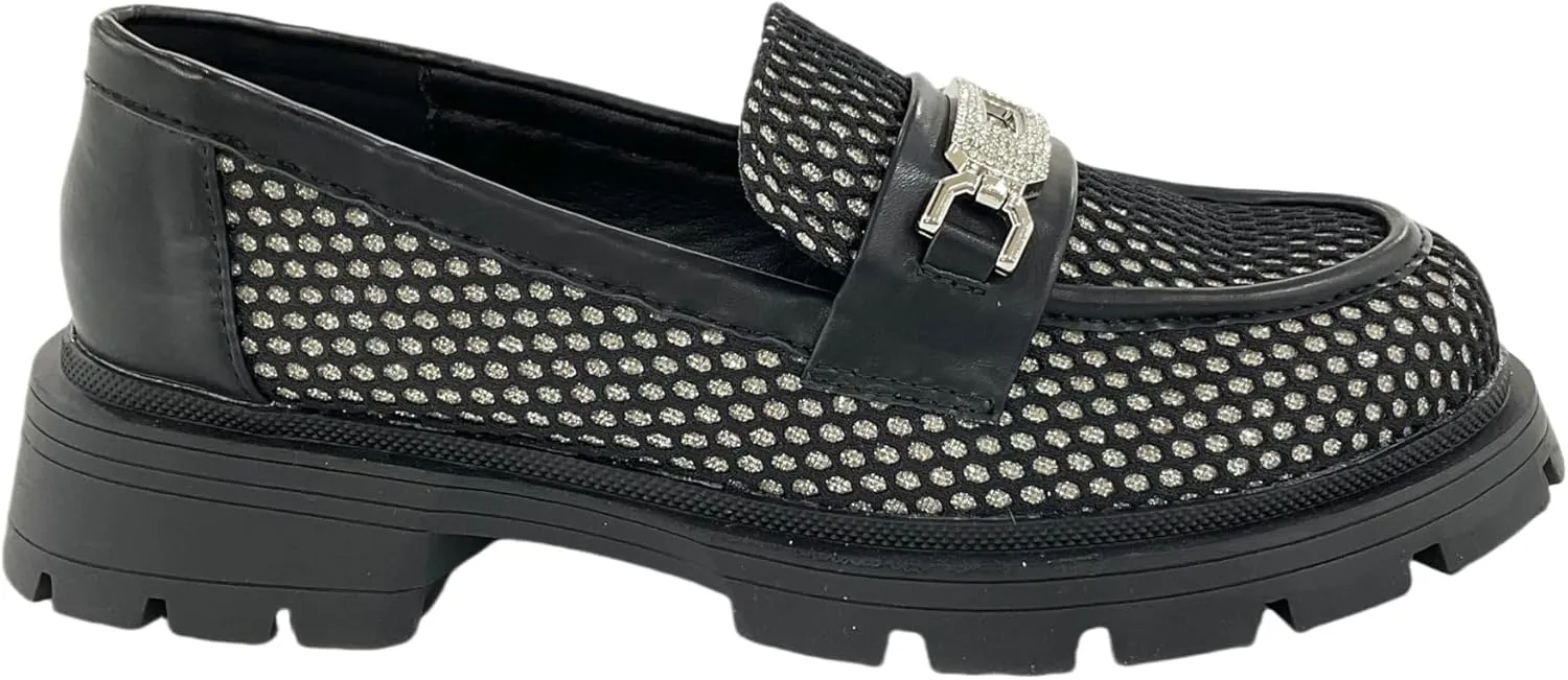 Platform Chunky Heel Loafers Lug Sole Penny Loafers Comfortable Womens Business Casual Shoes