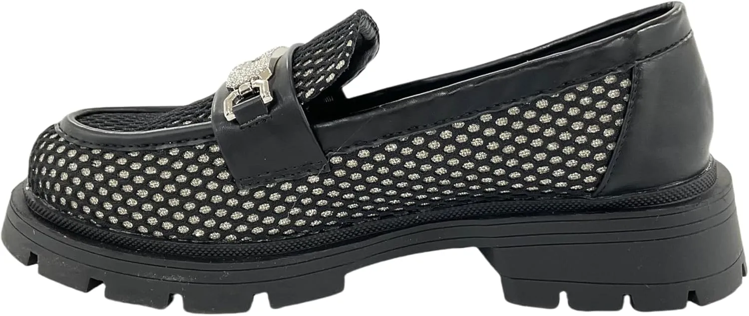 Platform Chunky Heel Loafers Lug Sole Penny Loafers Comfortable Womens Business Casual Shoes