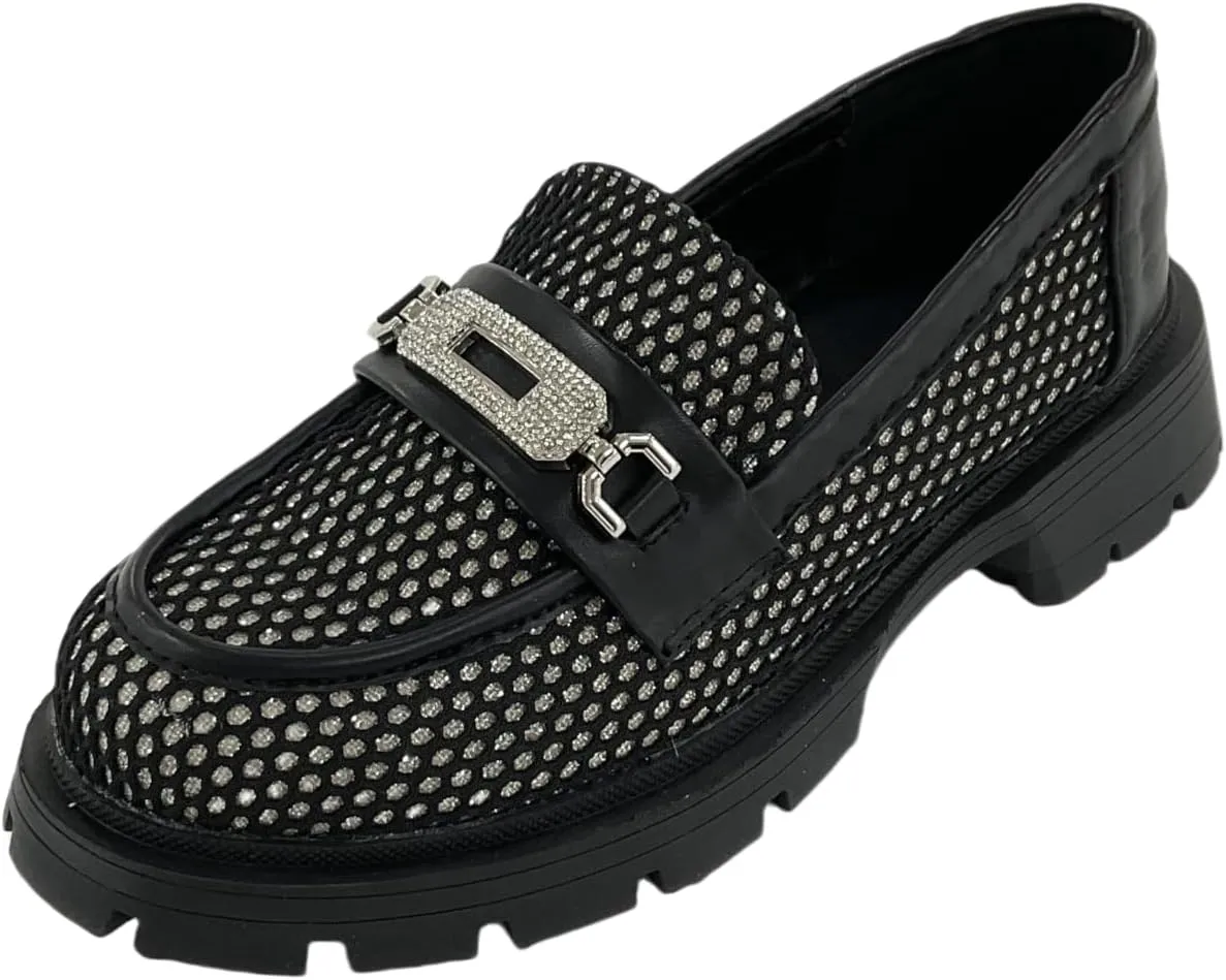 Platform Chunky Heel Loafers Lug Sole Penny Loafers Comfortable Womens Business Casual Shoes