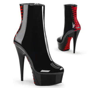 Platform Corset Style Ankle Boot with 6-Inch Heel DELIGHT-1010