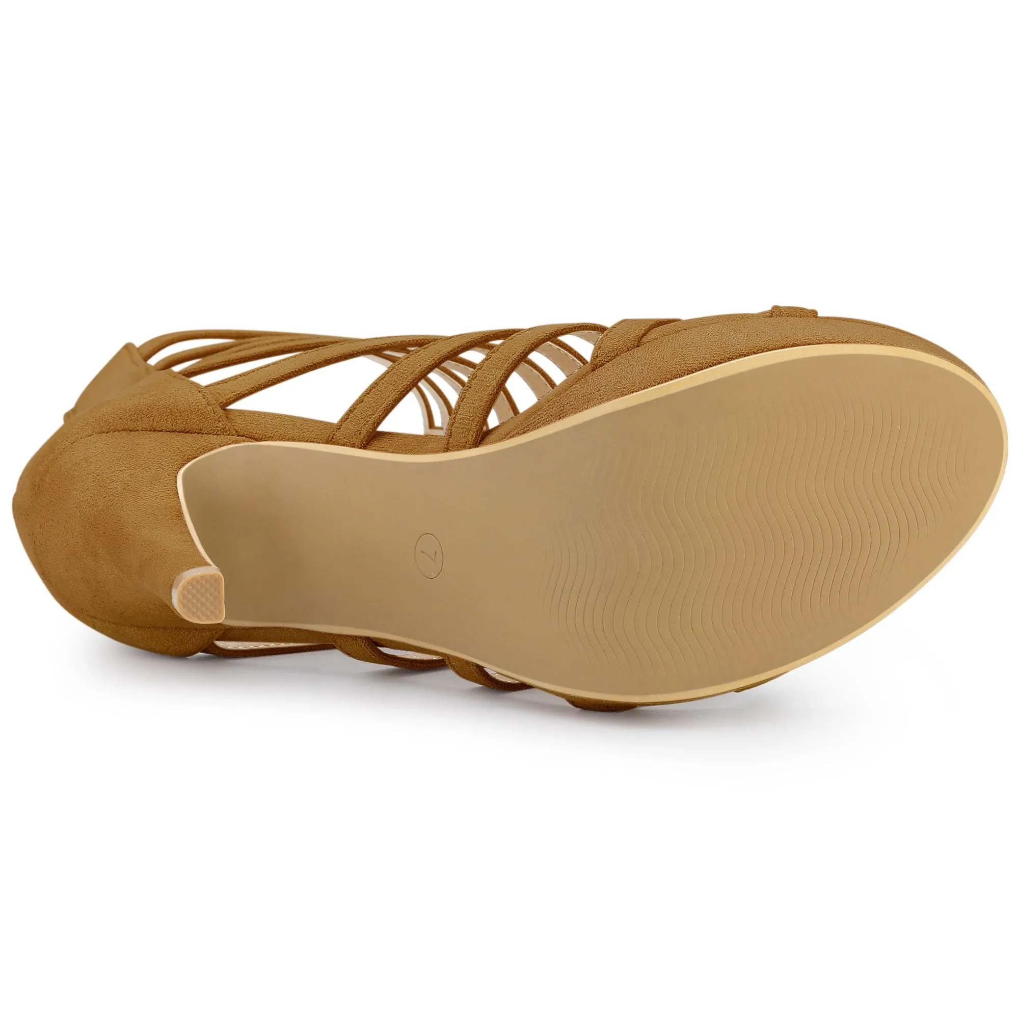 Platform Strappy Gladiator Stiletto Heel Sandals