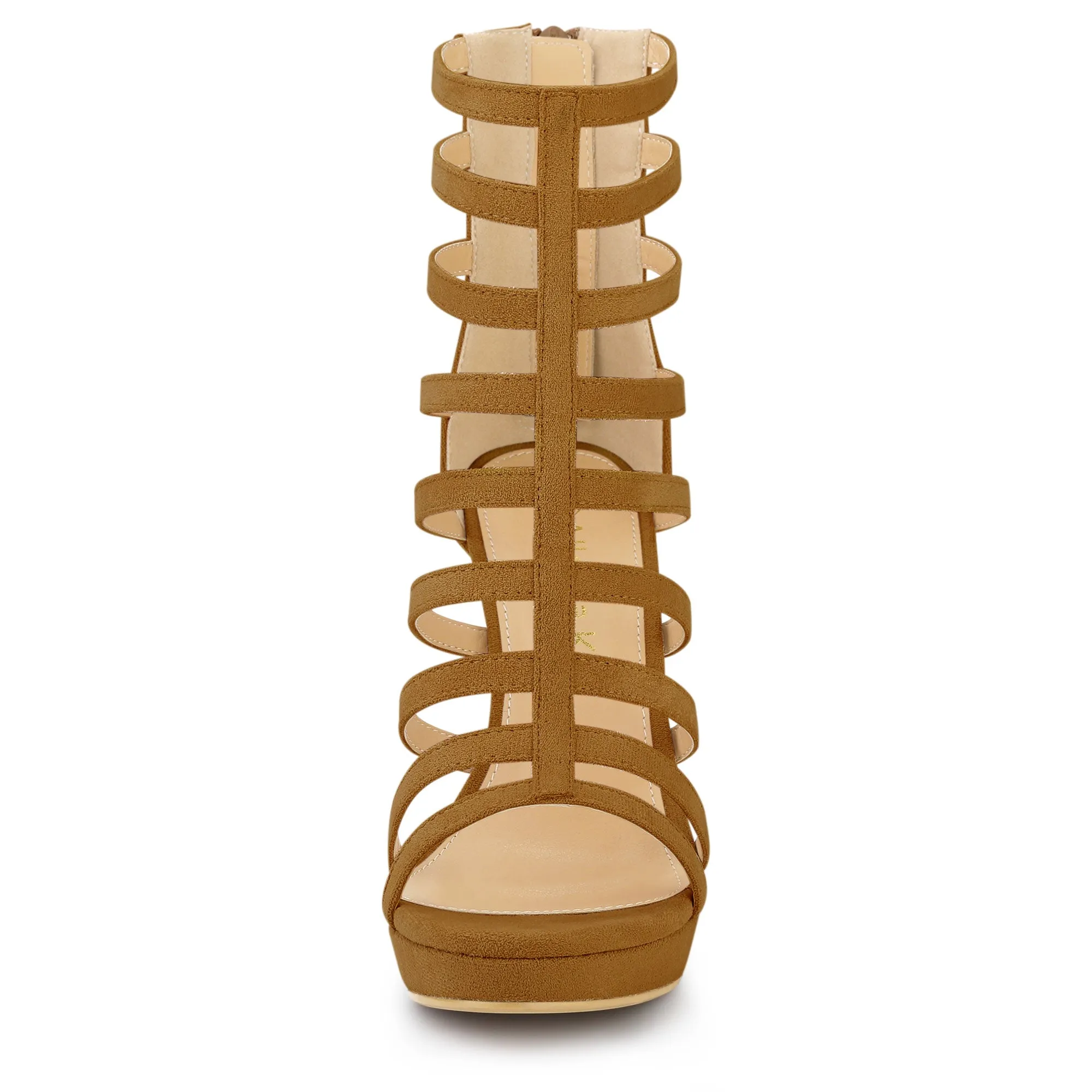 Platform Strappy Gladiator Stiletto Heel Sandals