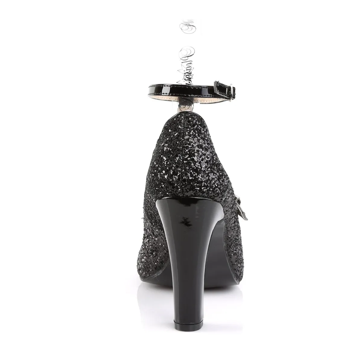 Pleaser Pink Label Queen-01-Black-Size 10-Clearance