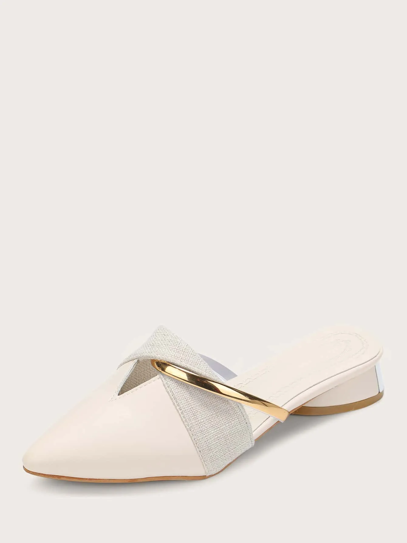 Point Toe Twist Flat Mules