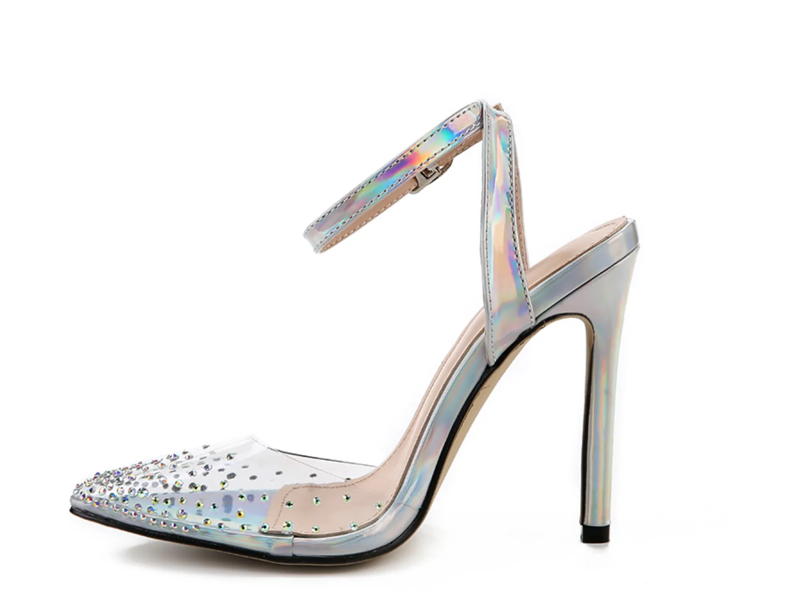 Pointed High Heel Bling Sandals