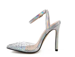 Pointed High Heel Bling Sandals