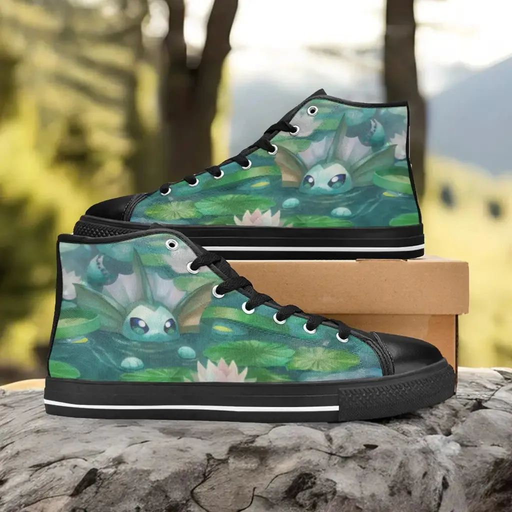 Pokemon Vaporeon Shoes High Top Sneakers for Kids and Adults