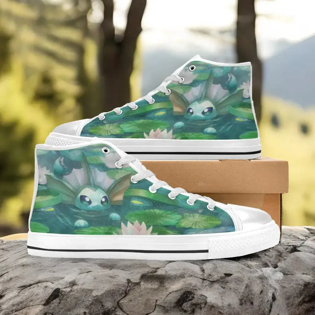 Pokemon Vaporeon Shoes High Top Sneakers for Kids and Adults