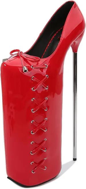 POOSR 30CM High Heels, Fashion Platforms Party Dress Shoes, Nightclub Pole Dancing Shoes, Patent Leather Bow Sandals