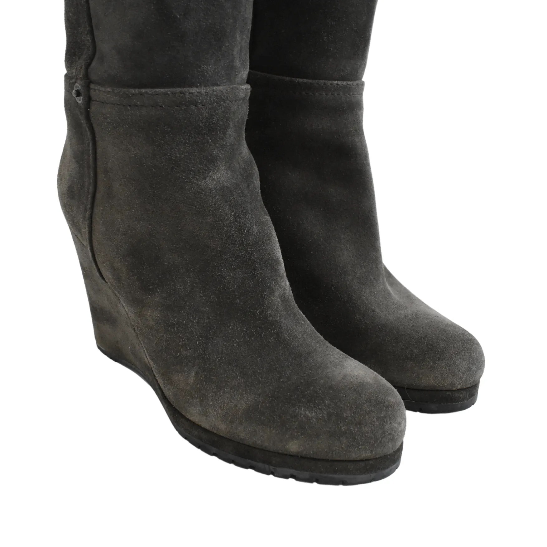 Prada Suede Wedge Boots - Women's 36.5