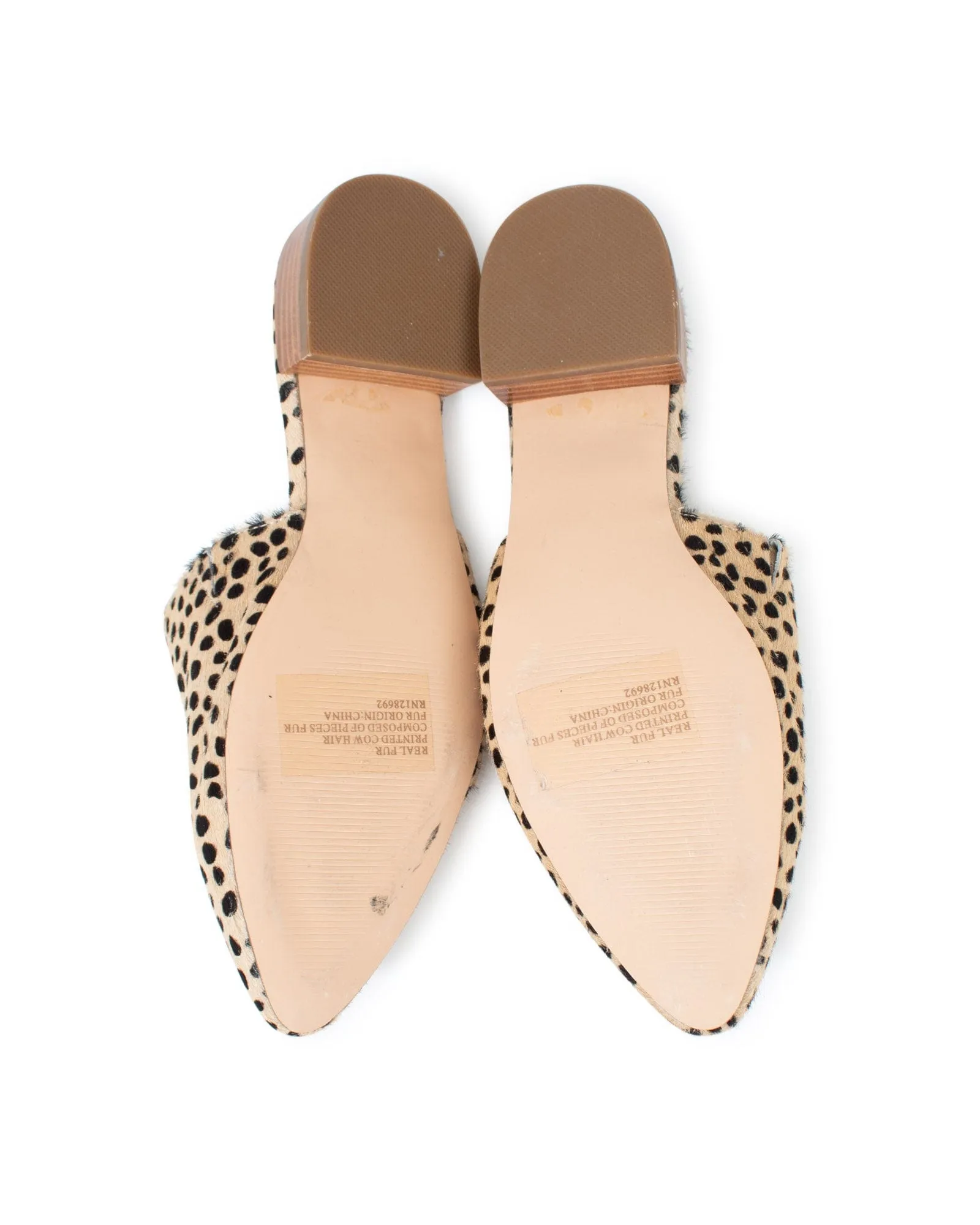 Printed Cowhair Loafers