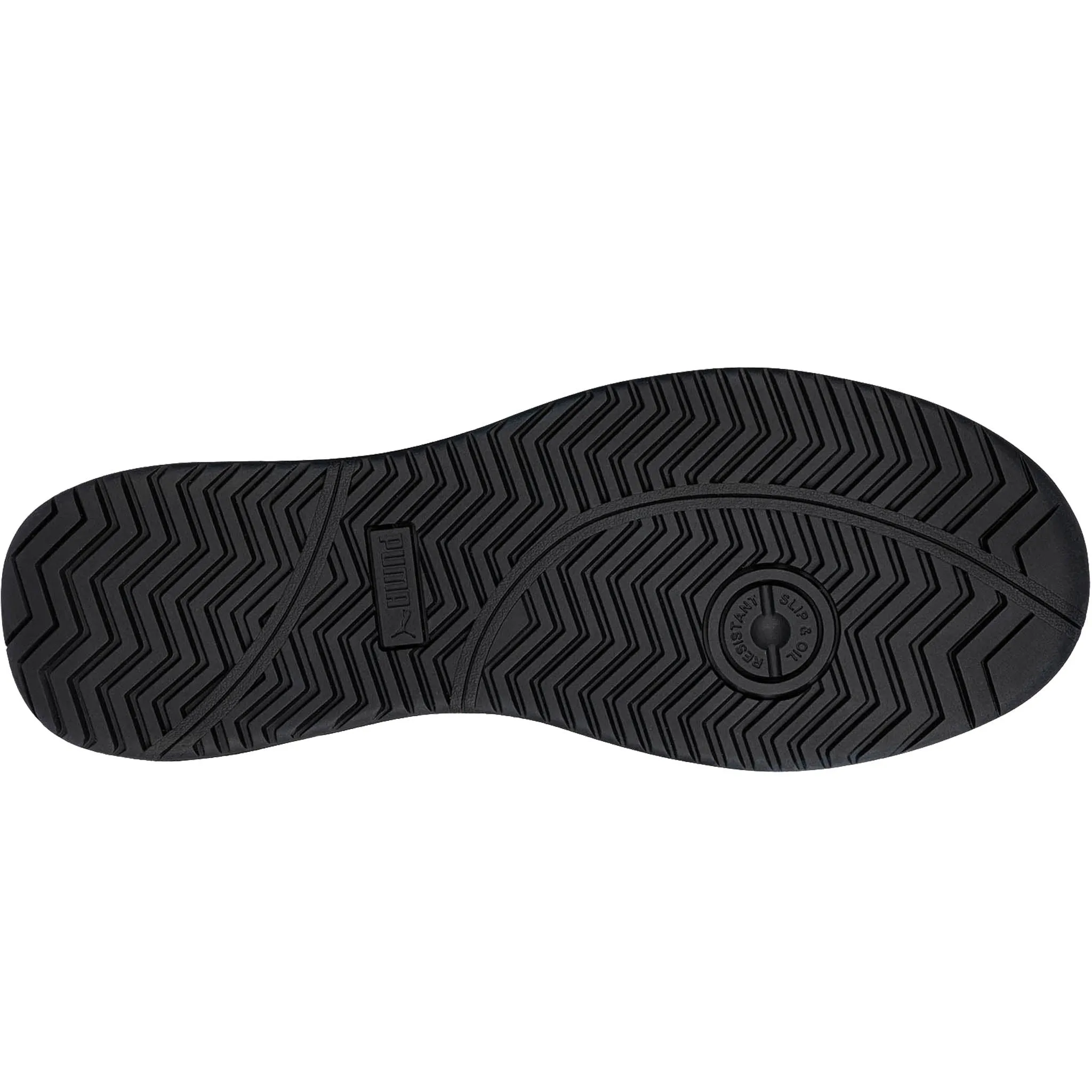 Puma Women's 640105 Iconic Leather Low Composite Safety Toe Metal Free Black Work Shoes