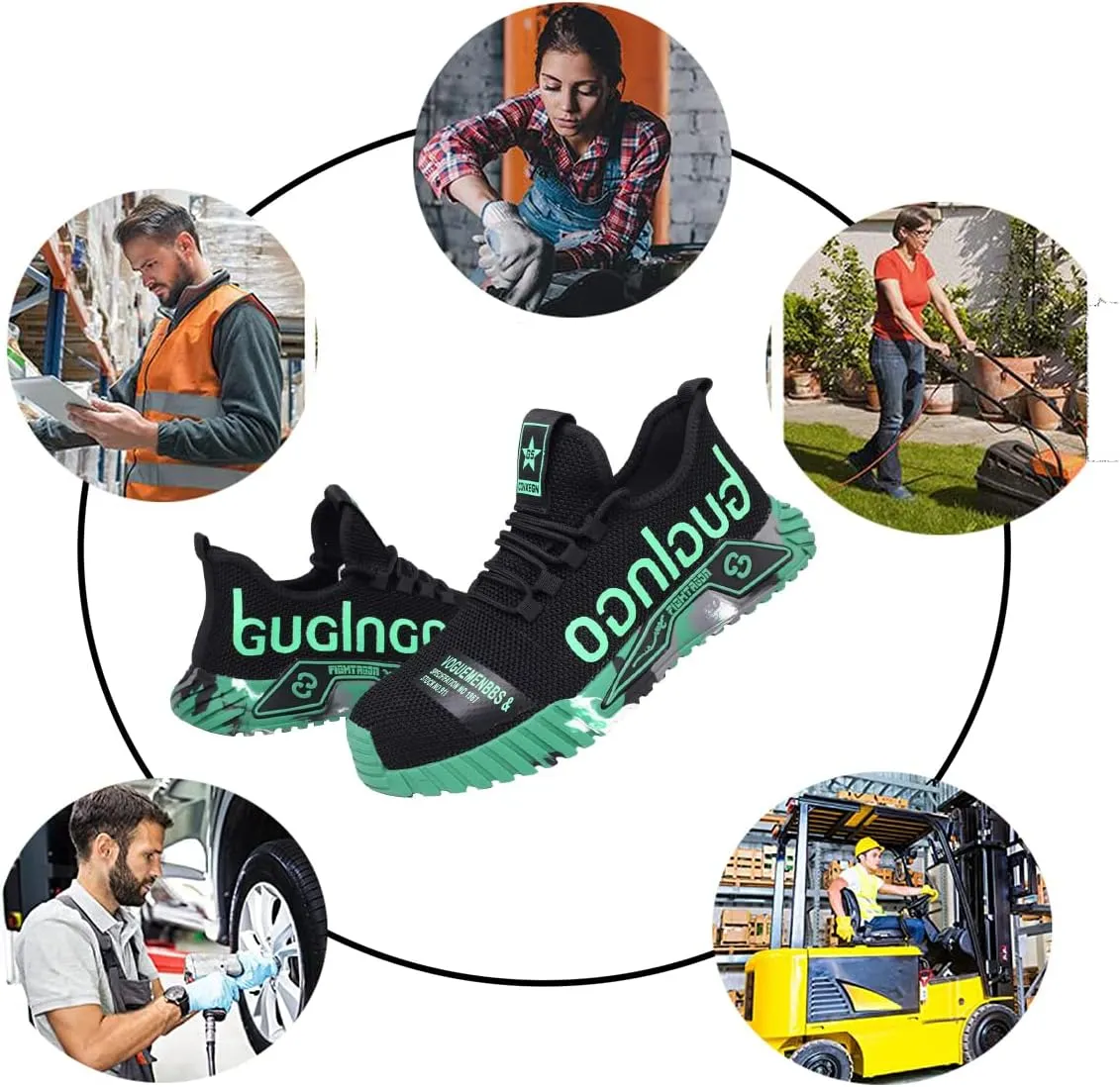 Puncture Proof Comfortable Breathable Safety Shoes,Mens Work Safety Outdoor Protection Footwear Industrial and Construction,