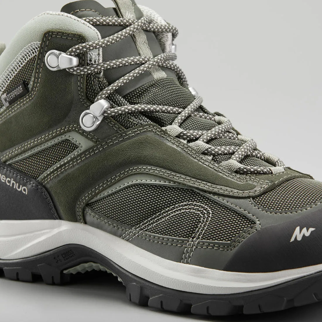 Quechua MH 100 Women's Hiking Boots - Mid - Waterproof - Green