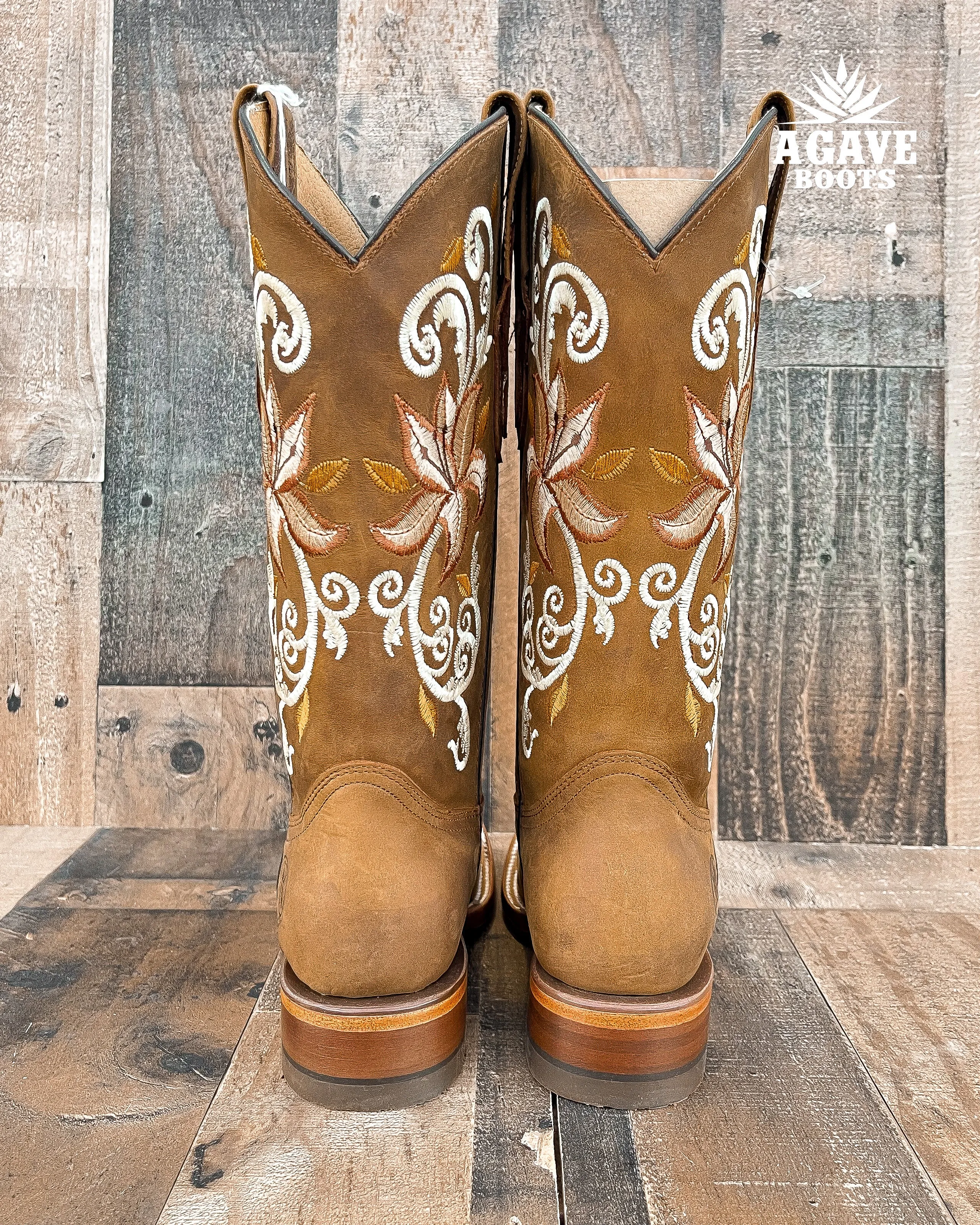 "MAGNOLIA" FLORAL | WOMEN SQUARE TOE BOOTS