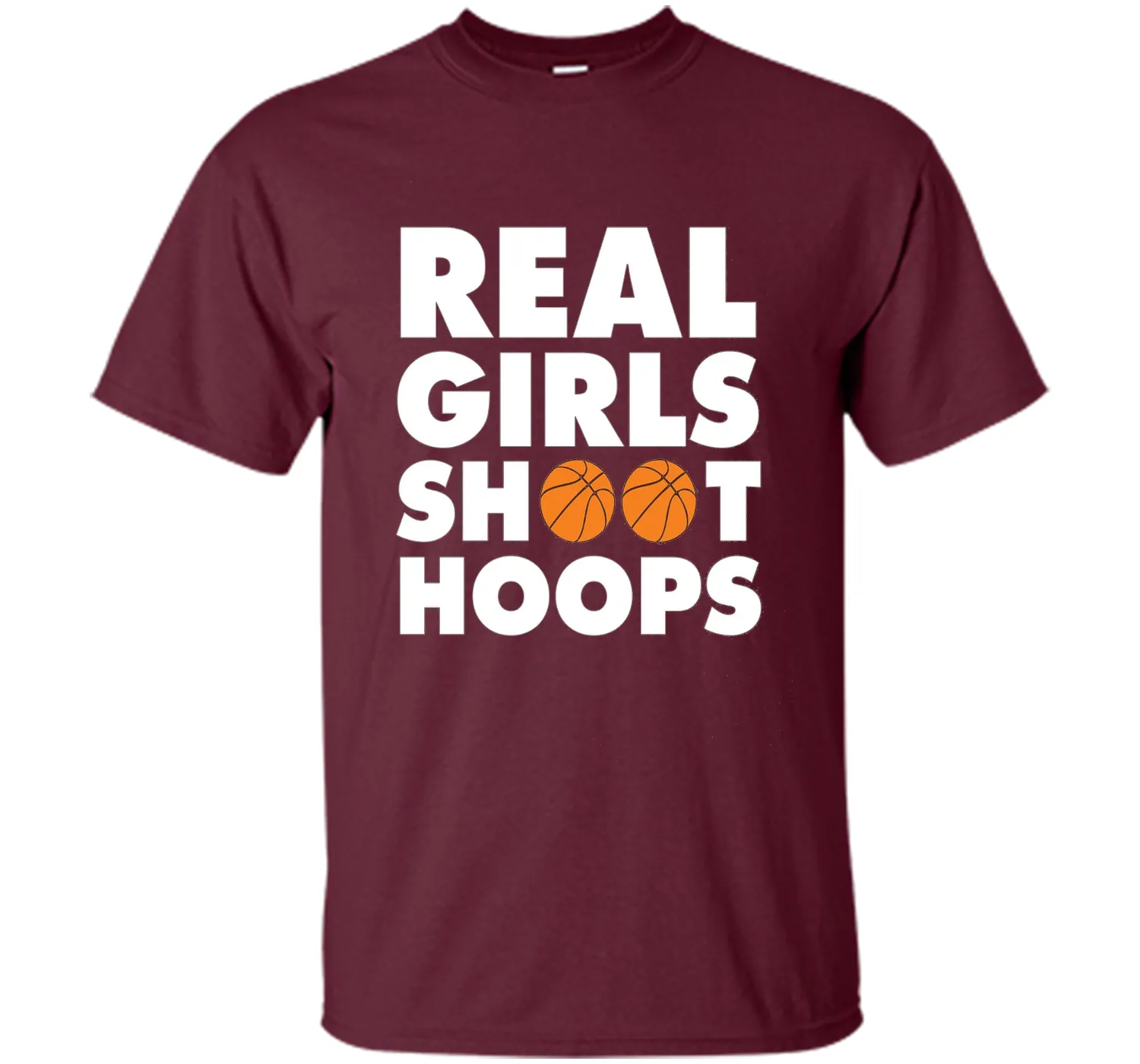 Real Girls Shoot Hoops Basketball T-Shirt