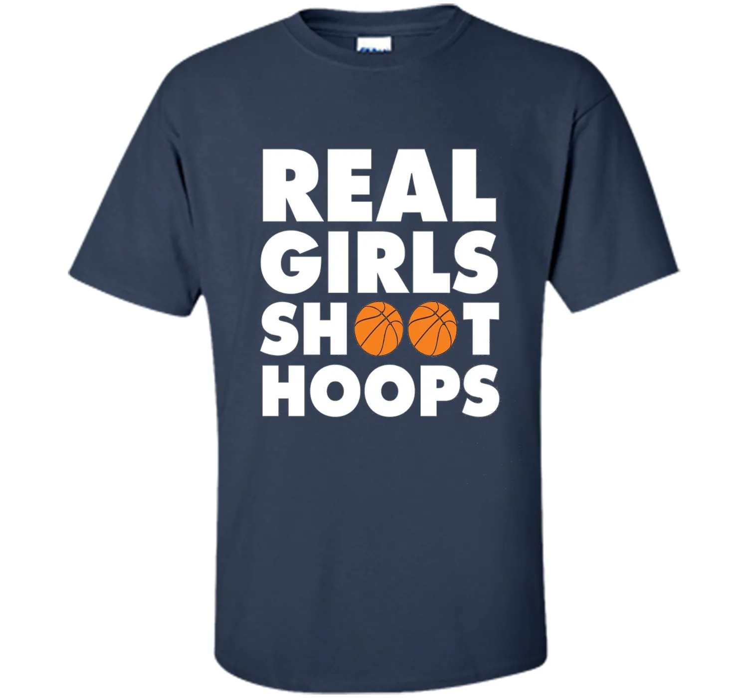Real Girls Shoot Hoops Basketball T-Shirt