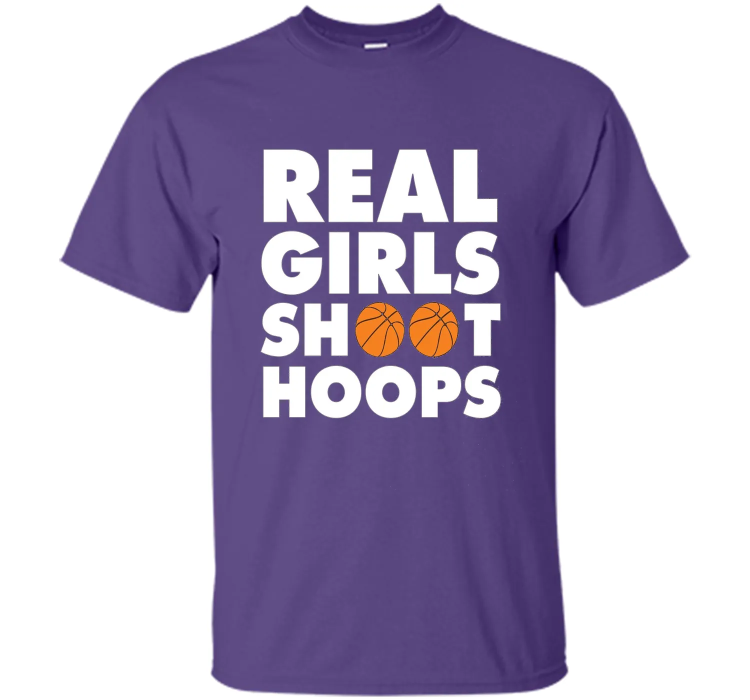 Real Girls Shoot Hoops Basketball T-Shirt