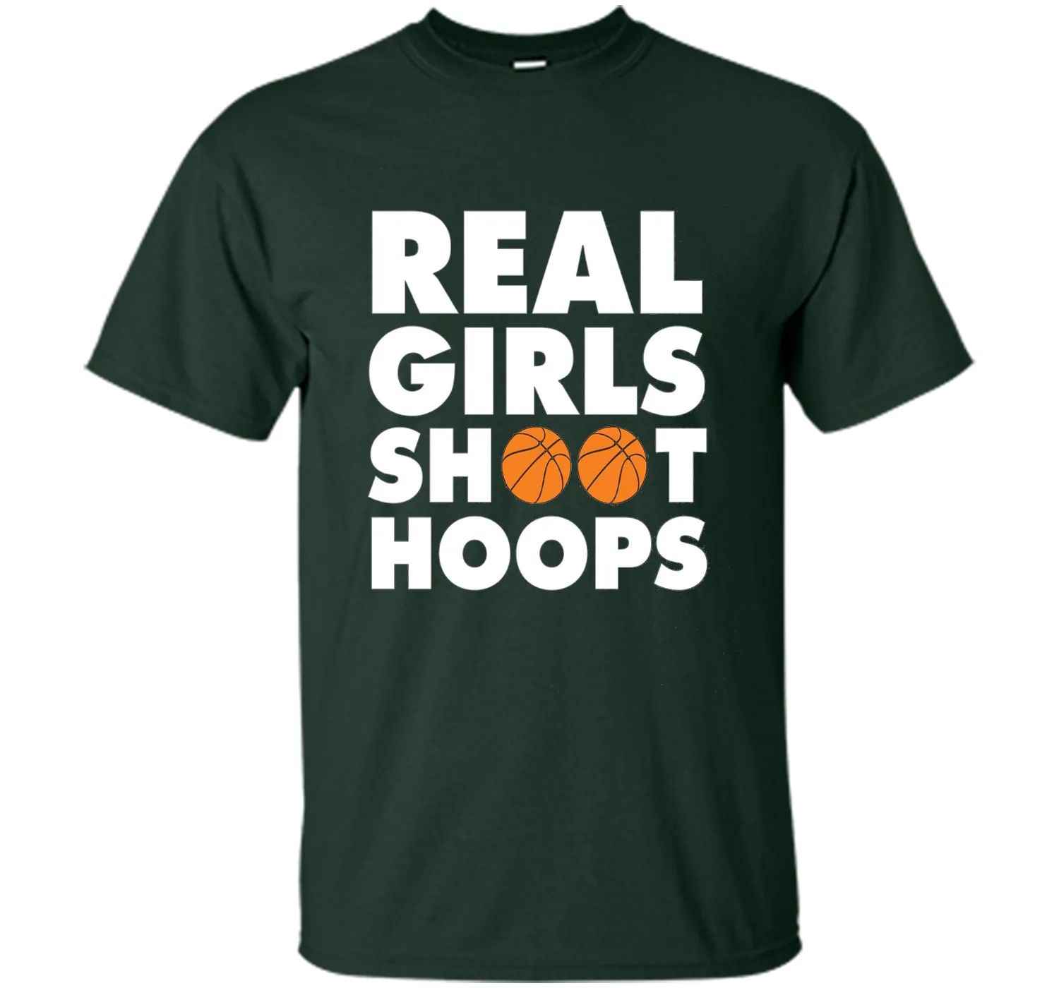 Real Girls Shoot Hoops Basketball T-Shirt