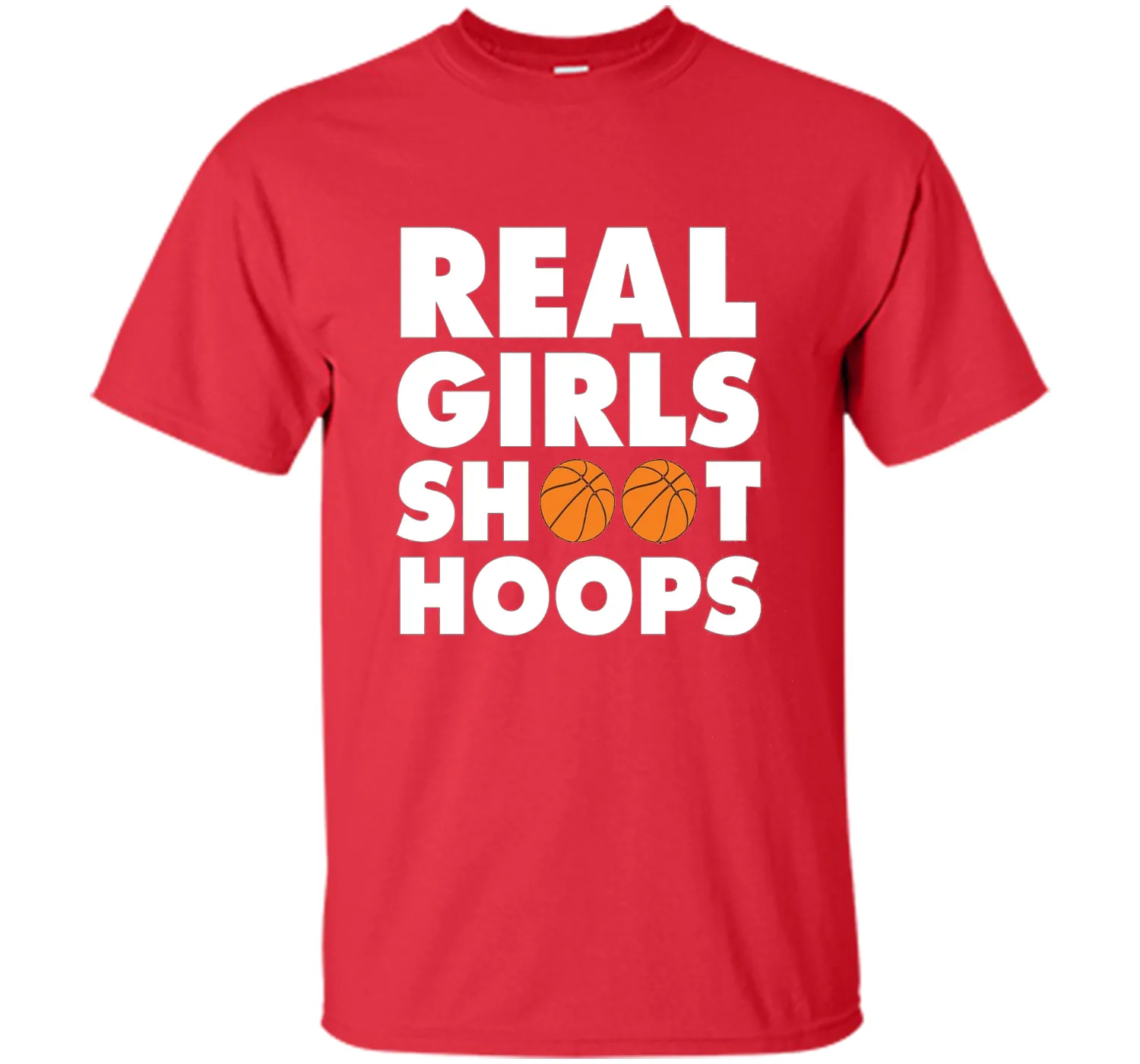 Real Girls Shoot Hoops Basketball T-Shirt