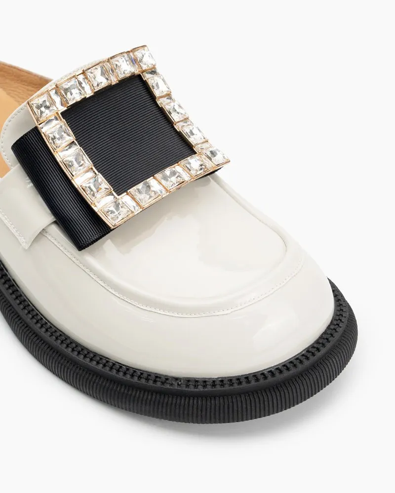 Rhinestone Decor Slippers Mules