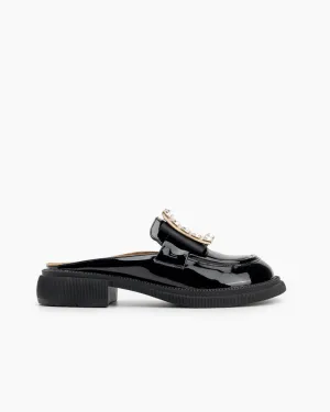 Rhinestone Decor Slippers Mules