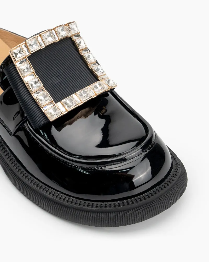 Rhinestone Decor Slippers Mules