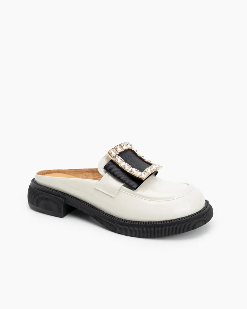 Rhinestone Decor Slippers Mules