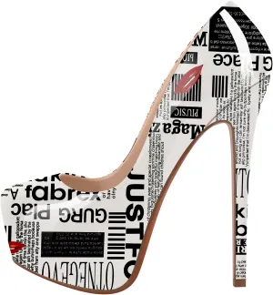 richealnini Sexy Platform Heel Pumps for Women Slip On Stiletto High Heels