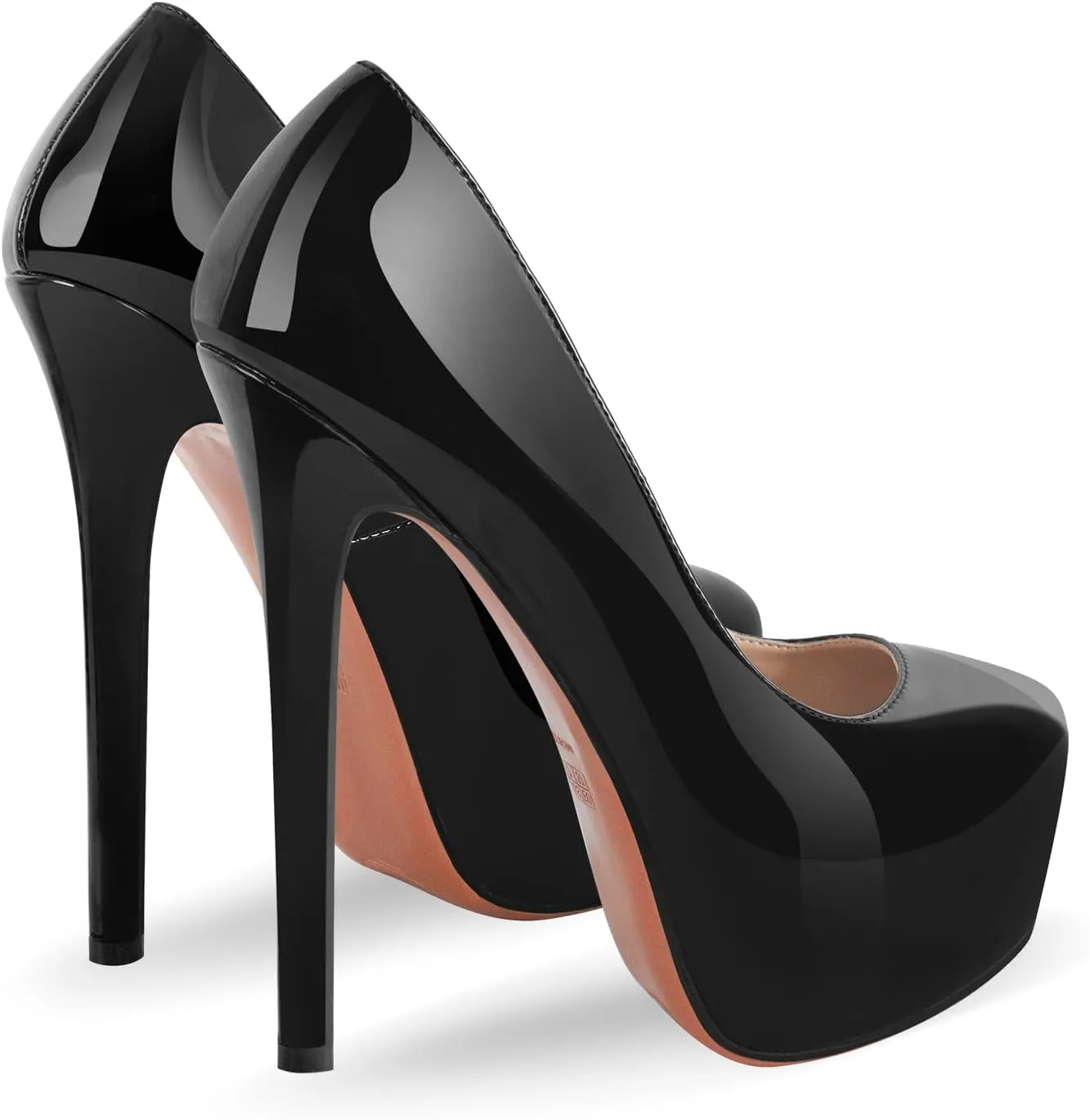 richealnini Sexy Platform Heel Pumps for Women Slip On Stiletto High Heels
