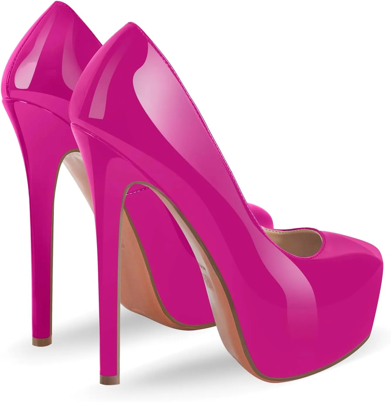 richealnini Sexy Platform Heel Pumps for Women Slip On Stiletto High Heels